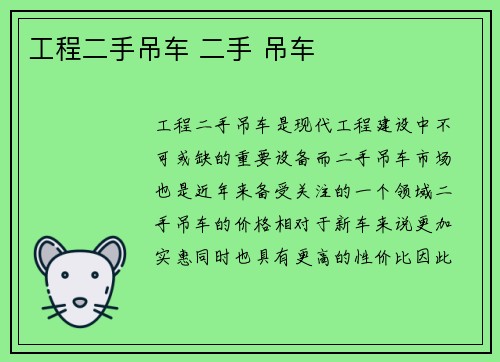 工程二手吊车 二手 吊车